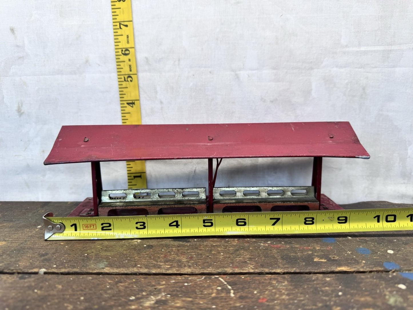 Hafner Vtg O Gauge Tin Litho Train Station Platform Bench Seats #1614