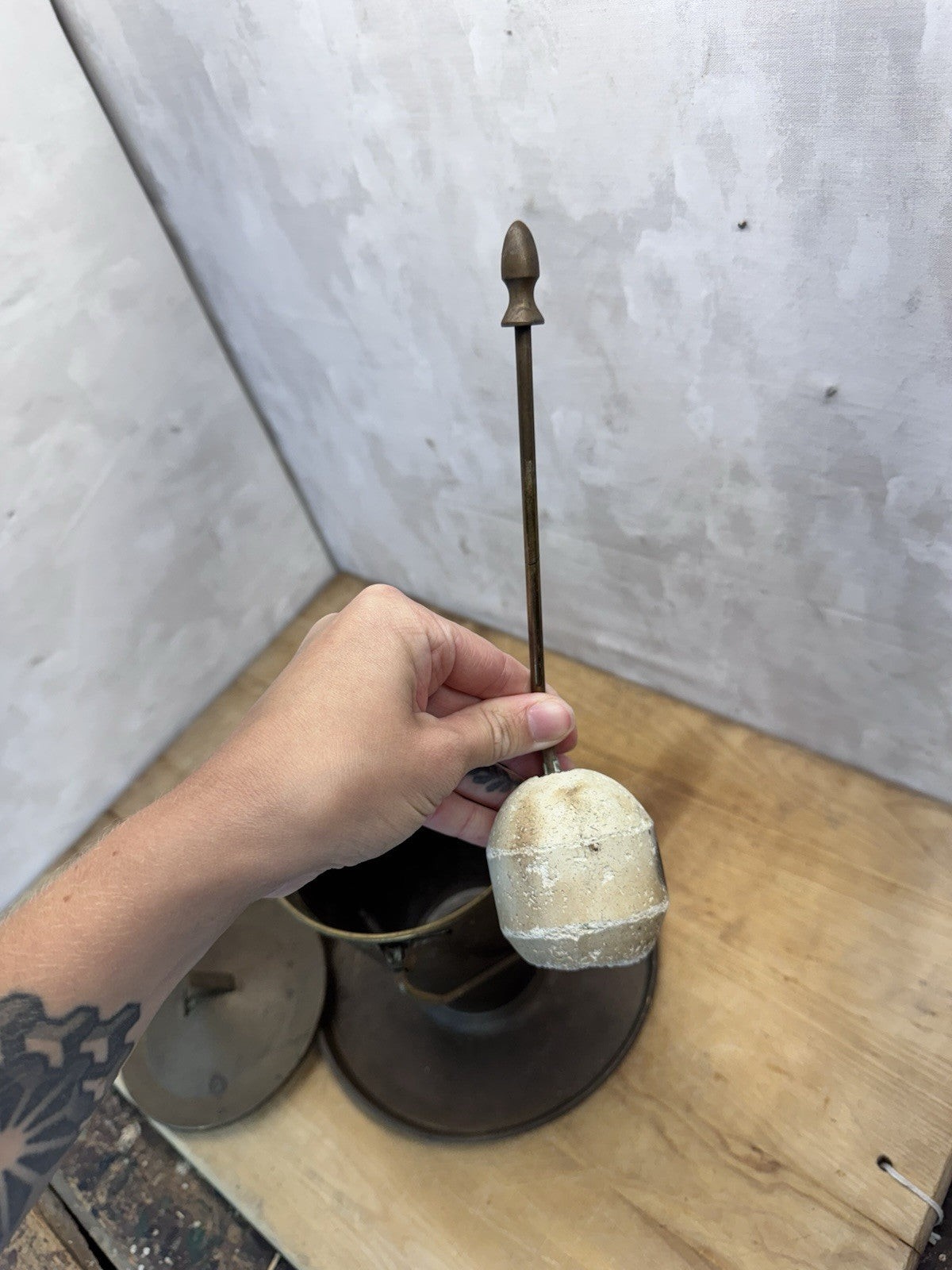 Vtg Fire Starter Wand With Smudge Pot  #S-1559