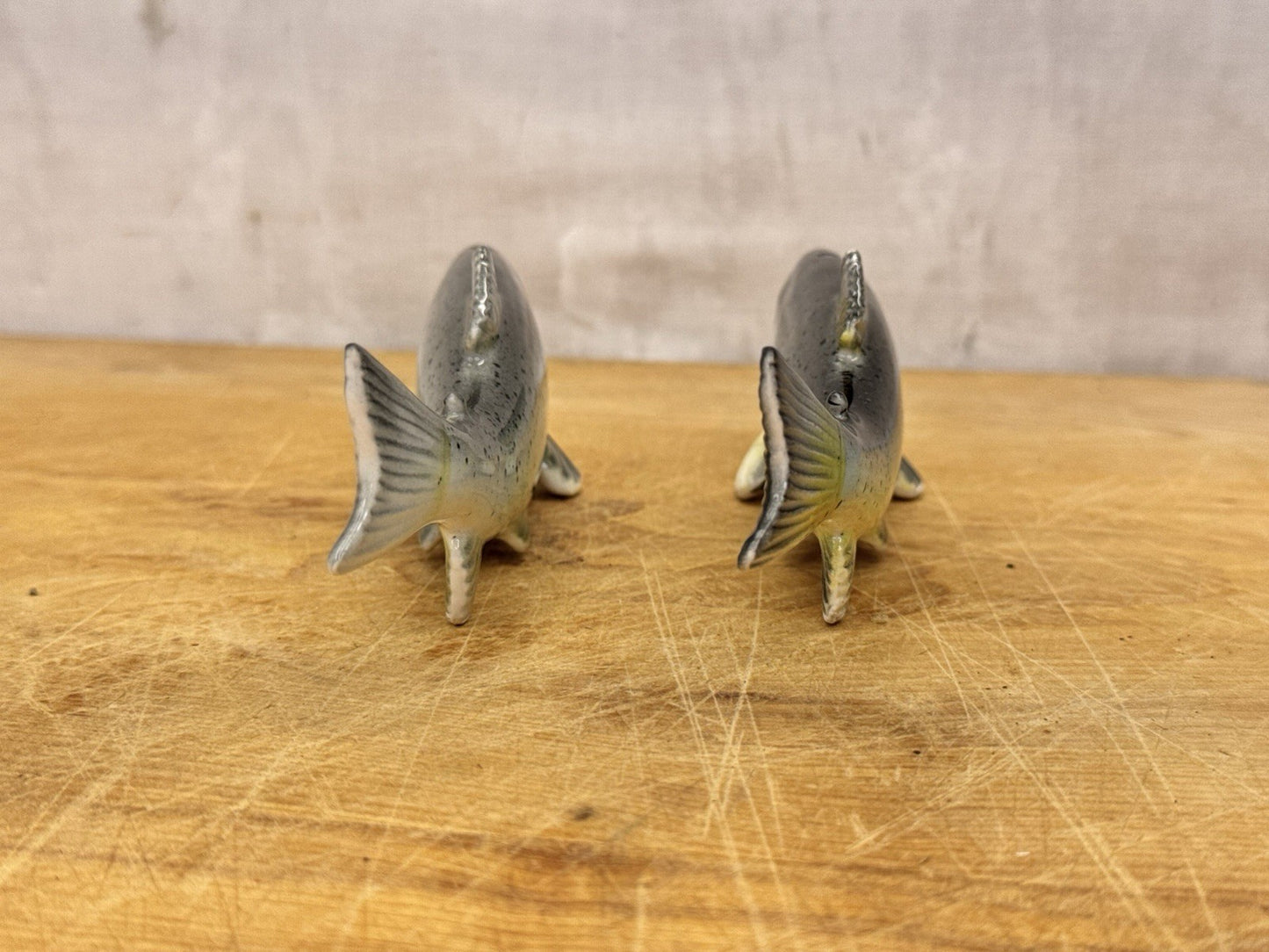 Vintage Lake Trout Salt And Pepper Shakers Japan? #1173