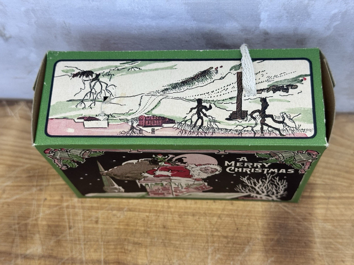 Antique Christmas Candy Box Empty #1262