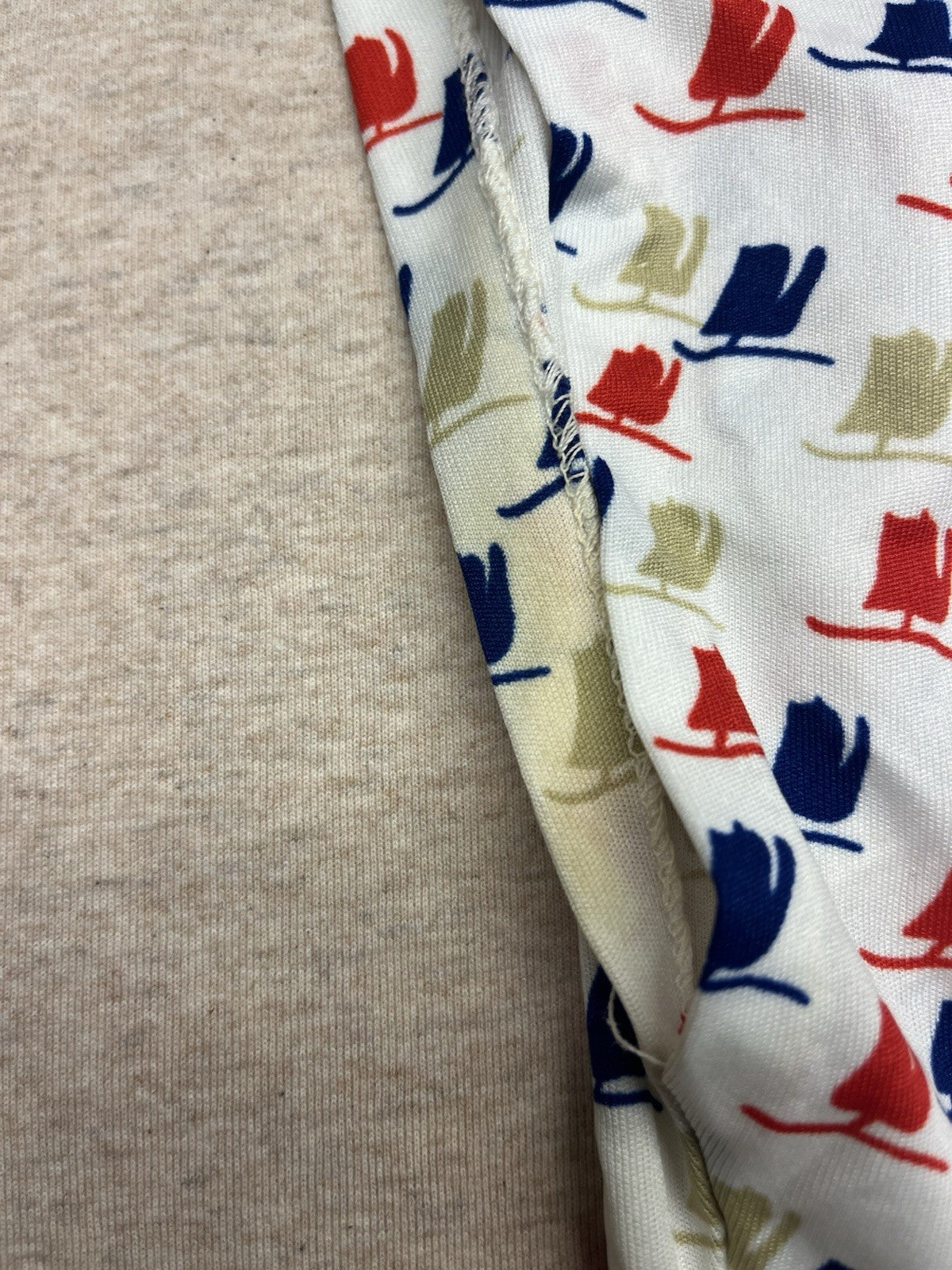 1970s Women’s Sleeveless Print Knit Top
