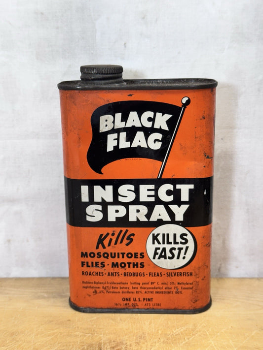 Vintage Black Flag Insect Spray Can #S-1808