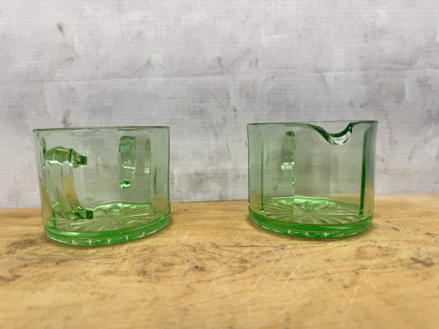 Uranium Cream And Sugar Set #1100