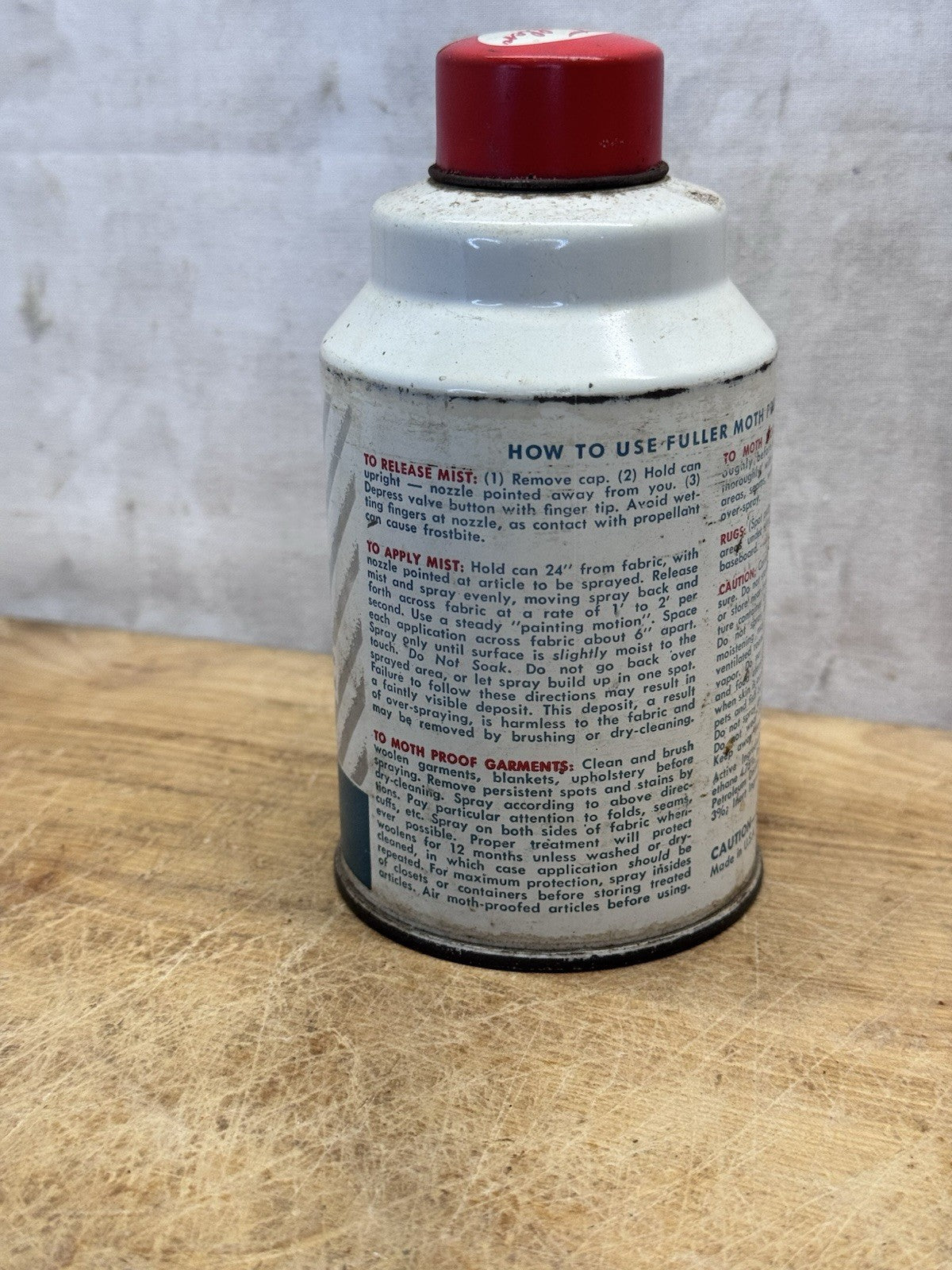 Moth Proofer Fuller Brush Co. Can Vtg #S-1561