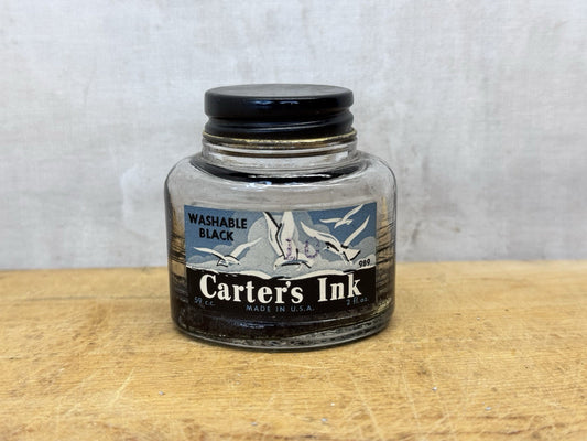 Carters Black Ink Bottle Vtg #S-1619
