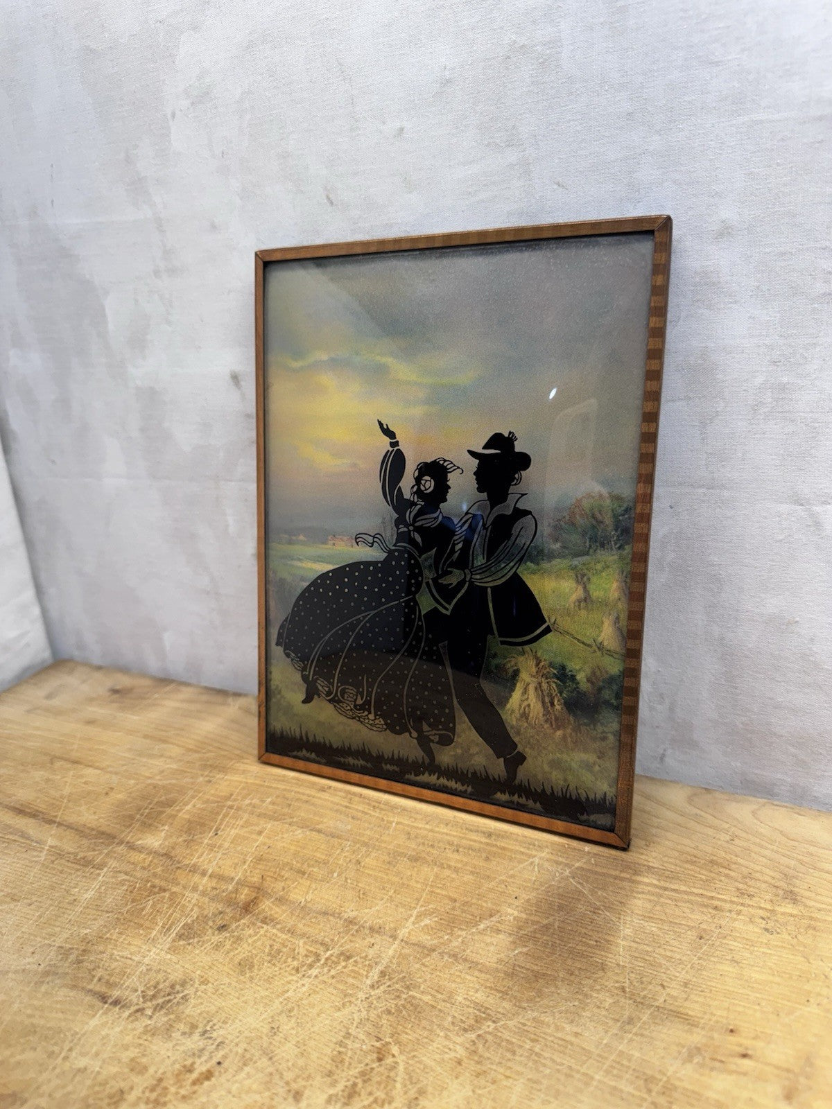 Reverse Silhouette Painting Antique #1481
