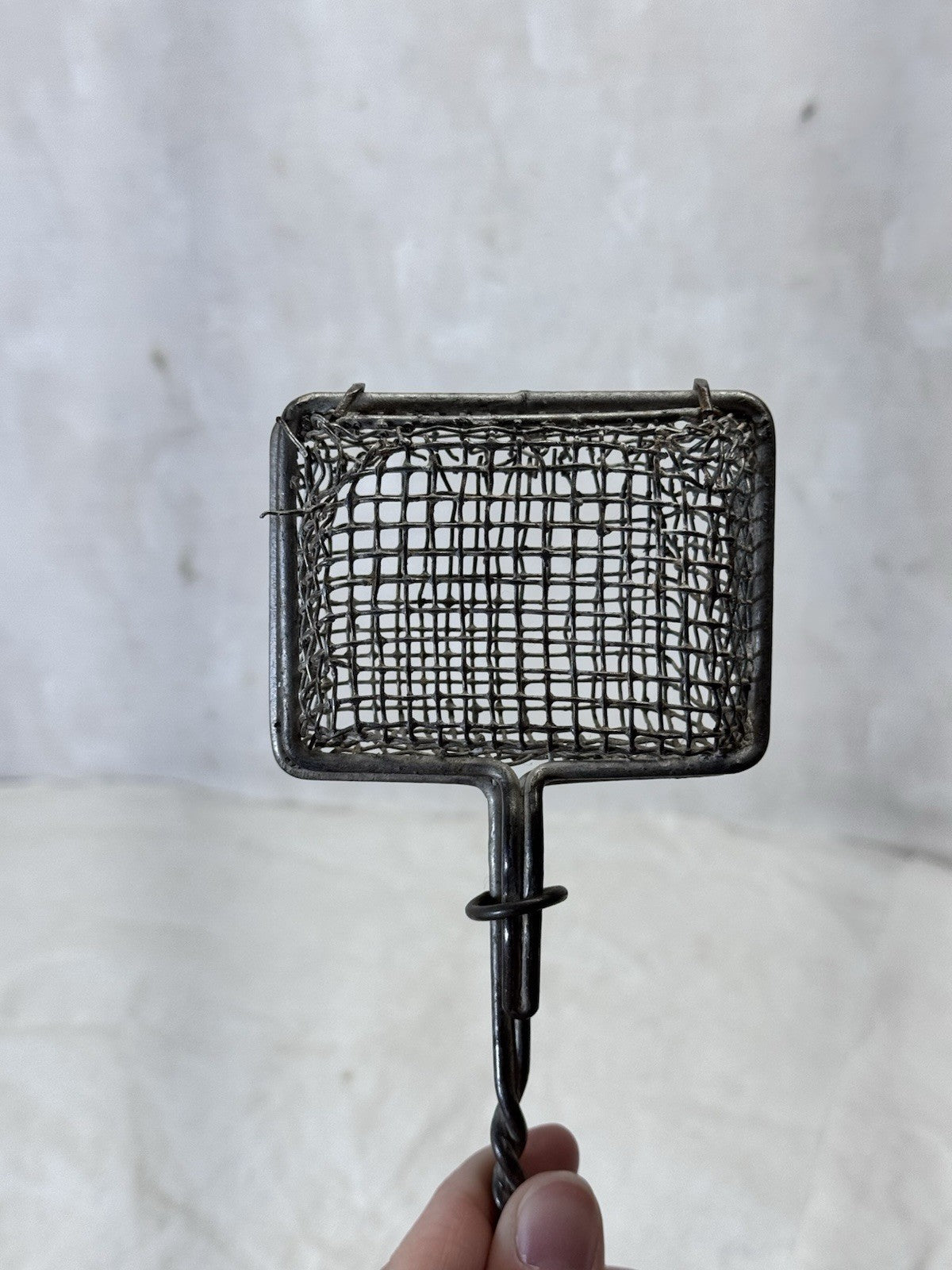 Wire Metal Vintage Soap Saver Wooden Handle