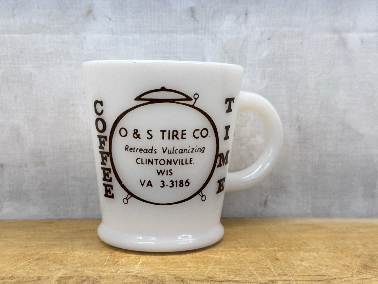 Clintonville Wisconsin Coffee Cup Vintage C & S Tire Co. #1046