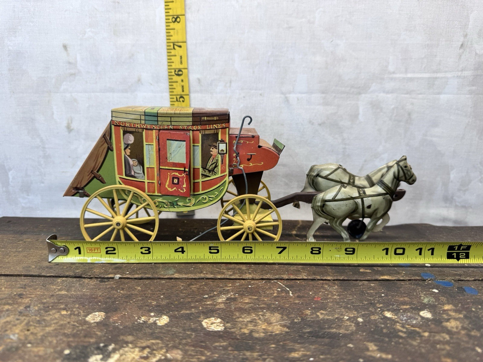 1950's Northwestern Stage Lines Stagecoach Tin Toy #S-1601