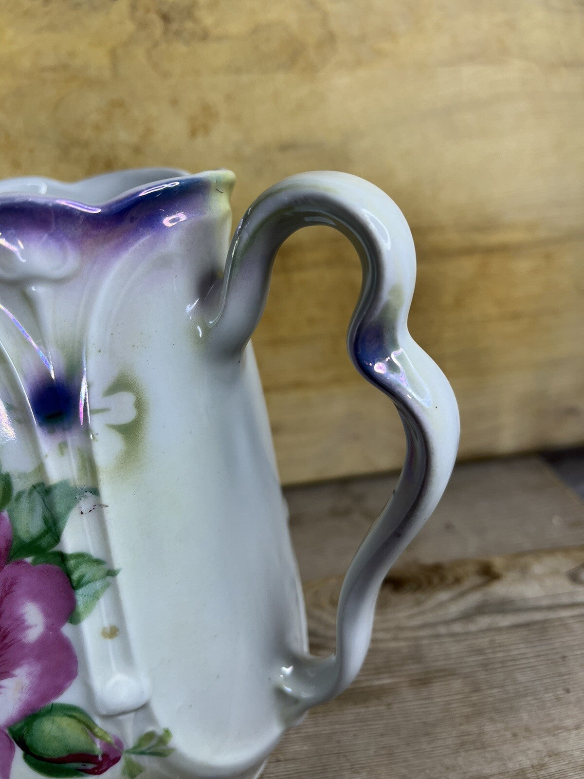 Antique Vintage Germany Floral Pitcher