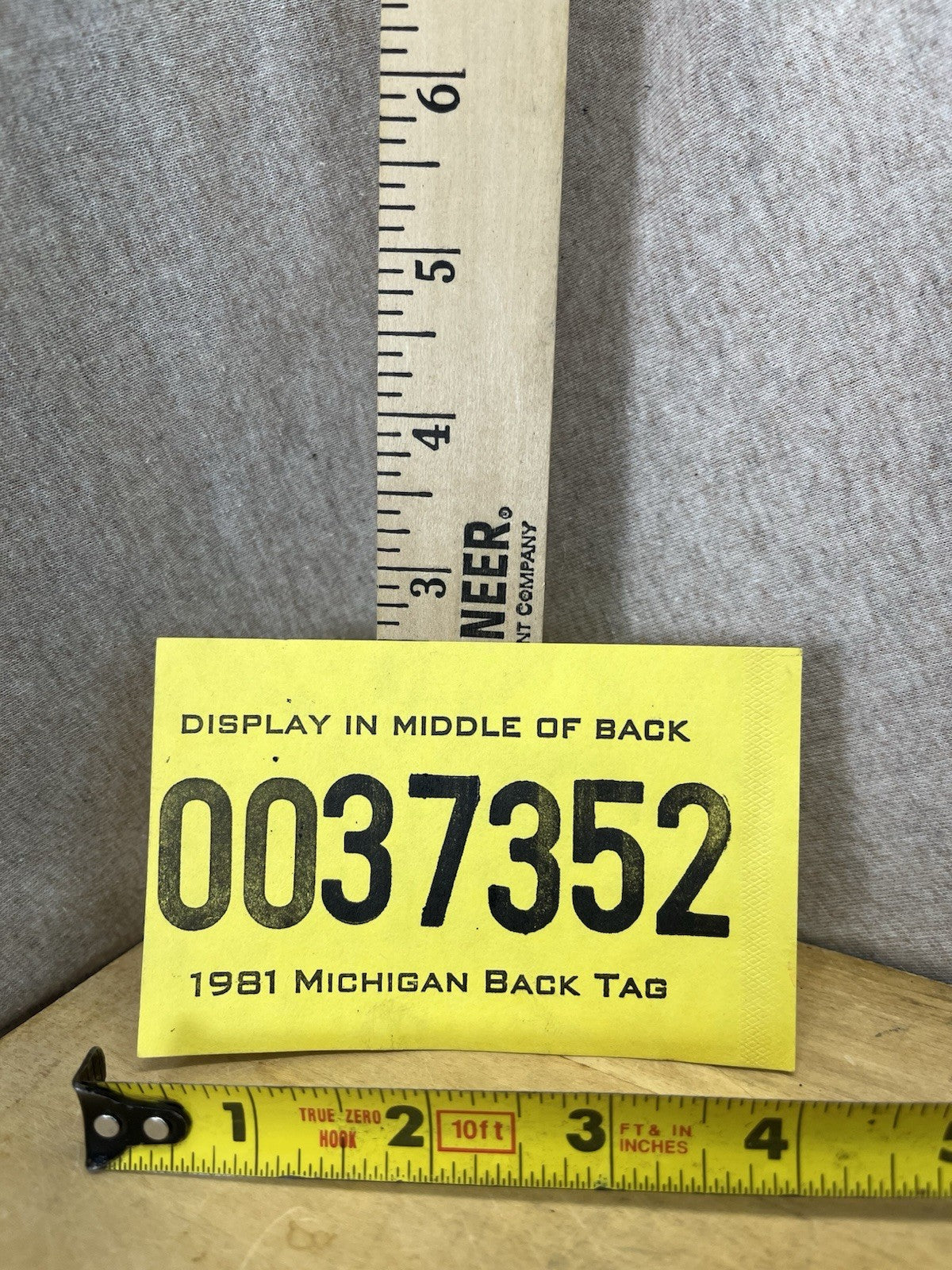 Michigan 1981 Deer Back Tag