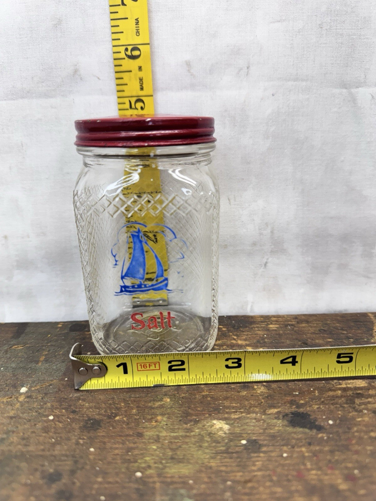Salt Shaker Hoosier Jar Hazel Atlas Vintage #1108