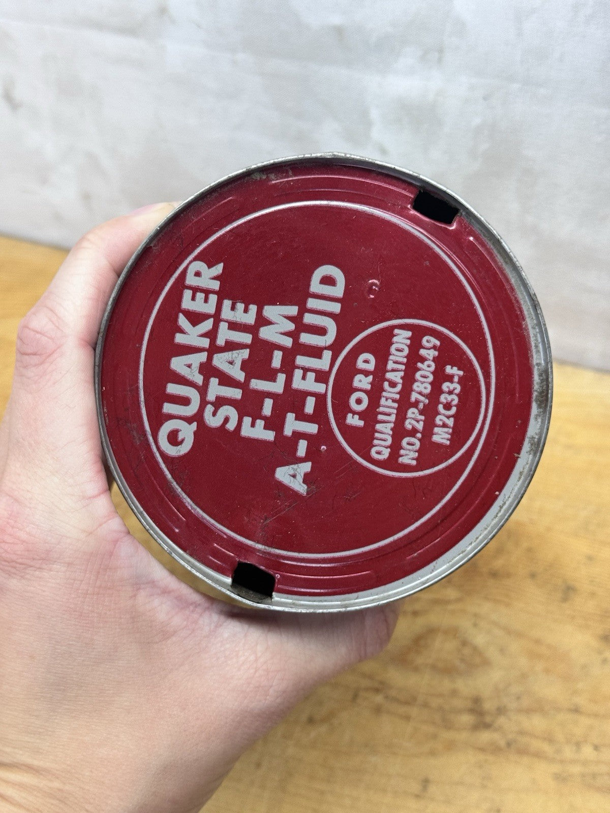 Quaker State Automatic Transmission Fluid Can Antique EMPTY #1315