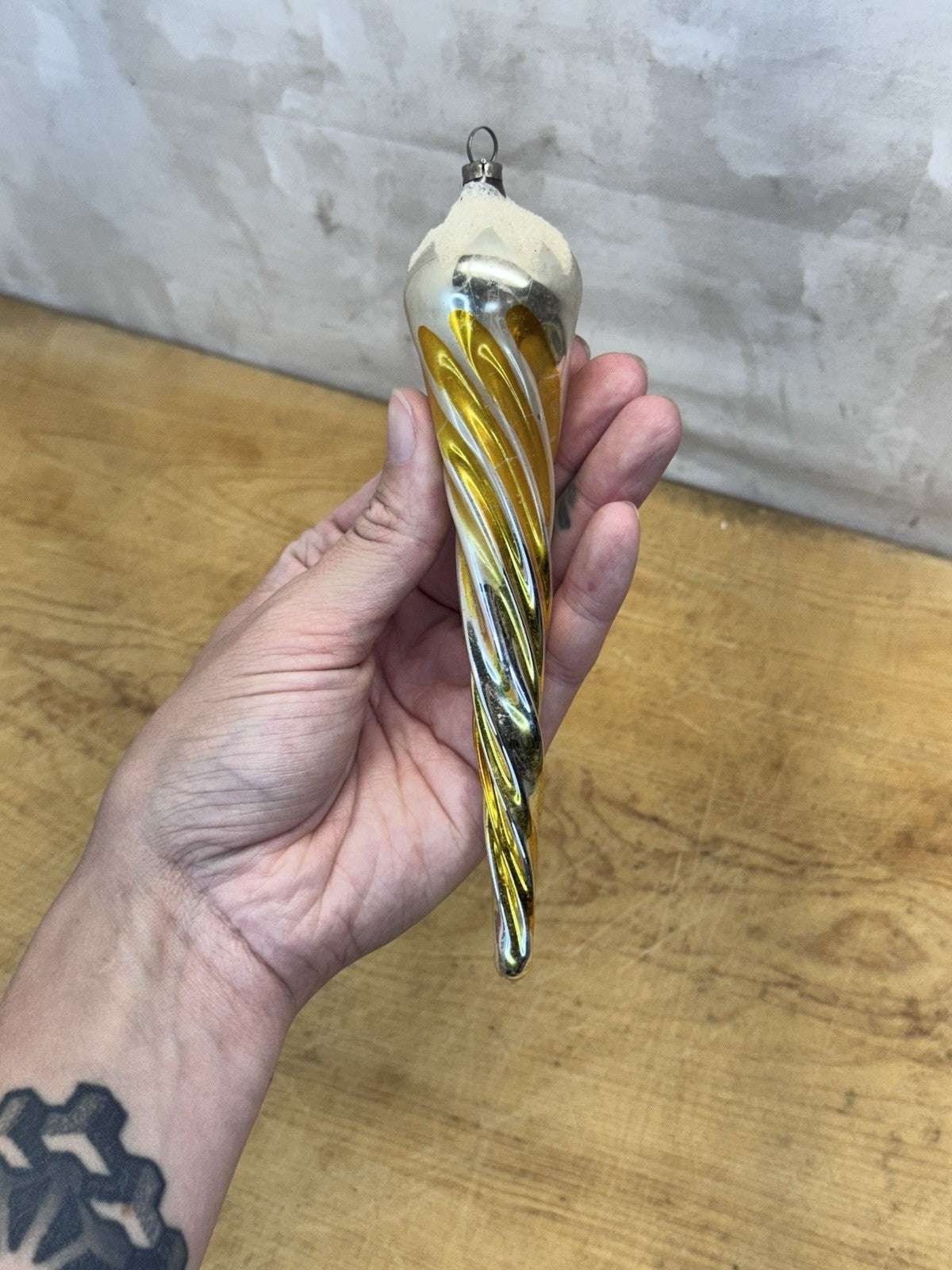 Spiral Icicle Ornament Vtg #1350