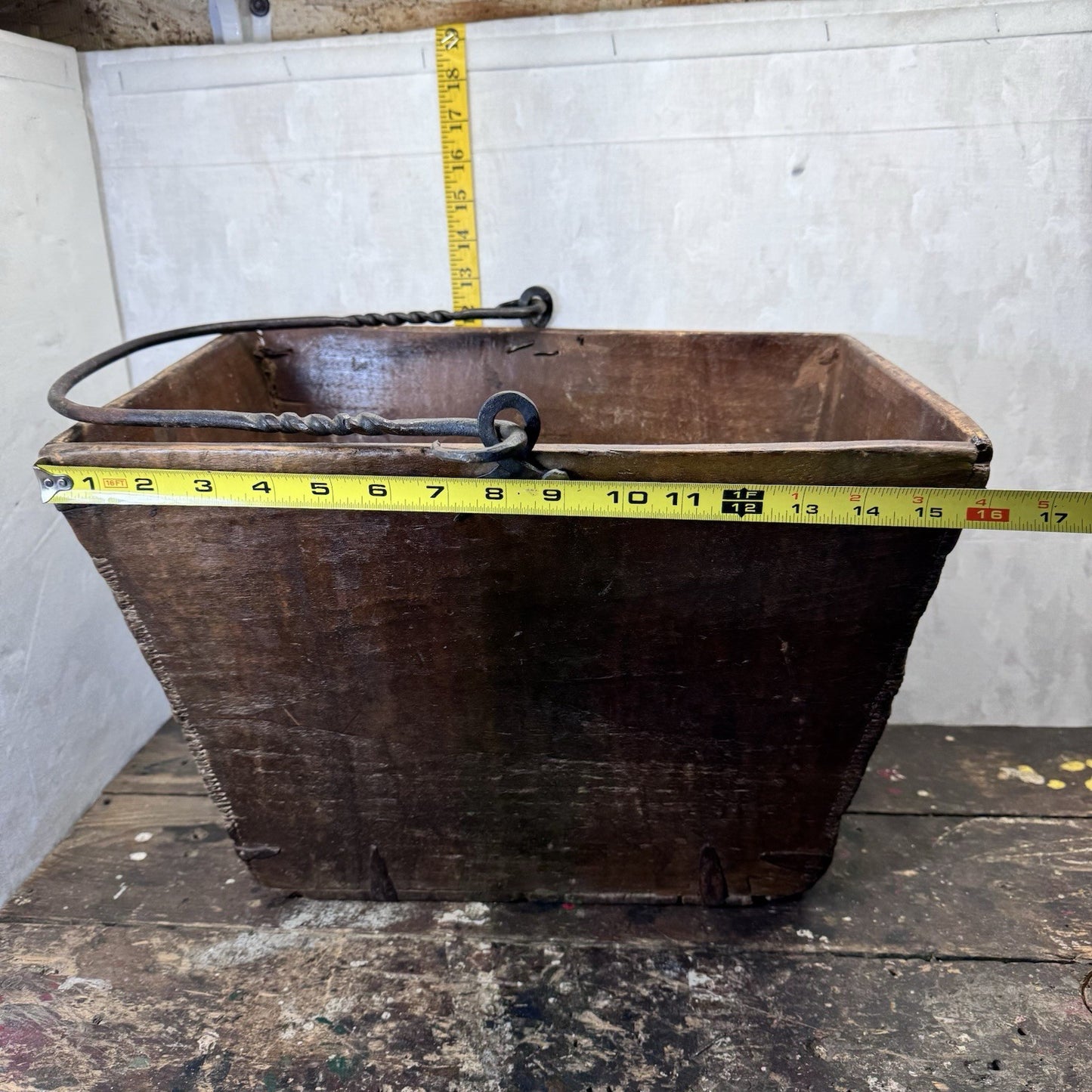 Cambria Grain Company Large Wooden Grain Measure Box Primitive