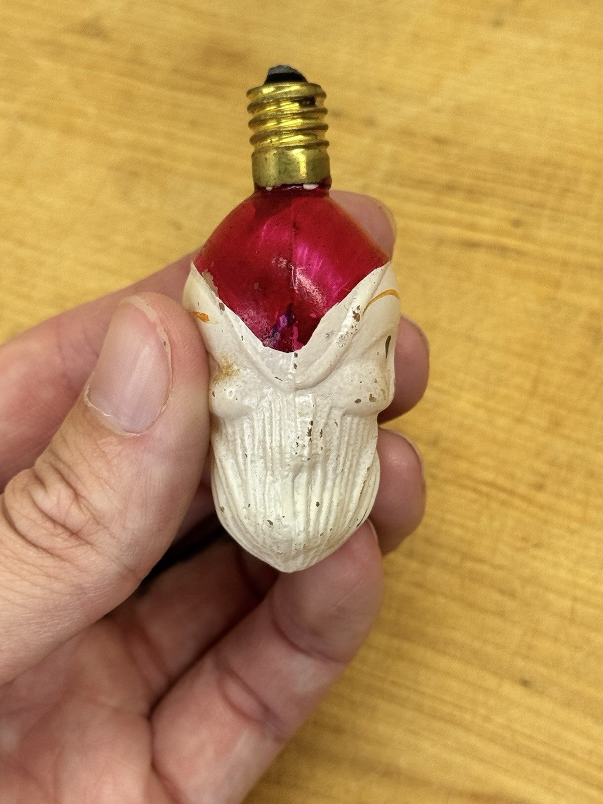 Vtg Santa Head Christmas Bulb #1333