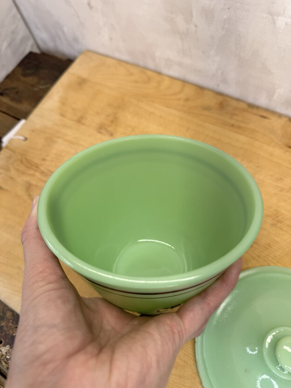 Jadeite Antique Grease Bowl #1072