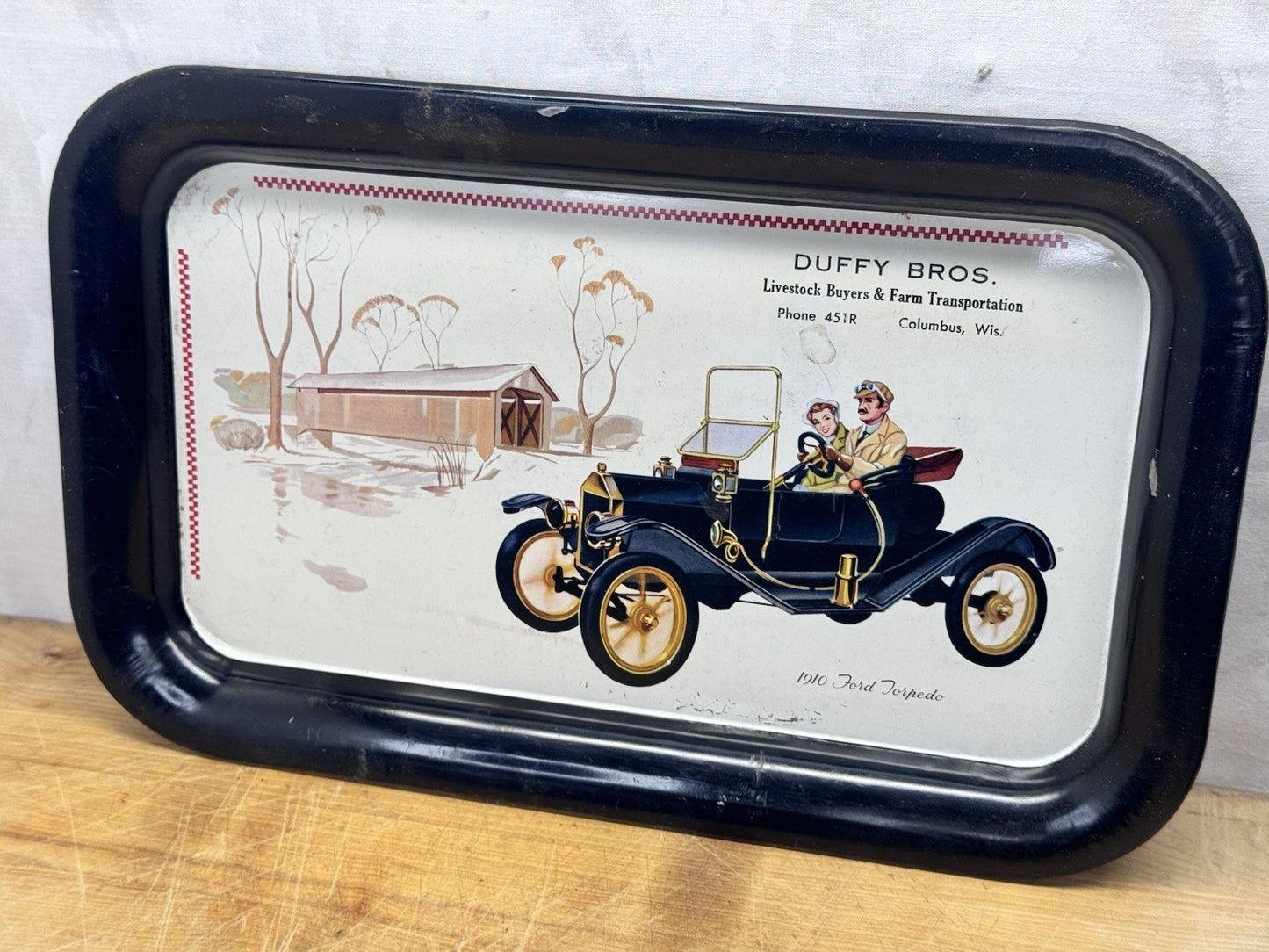Duffy Bros Columbus Wisconsin Advertisement Tray #1239