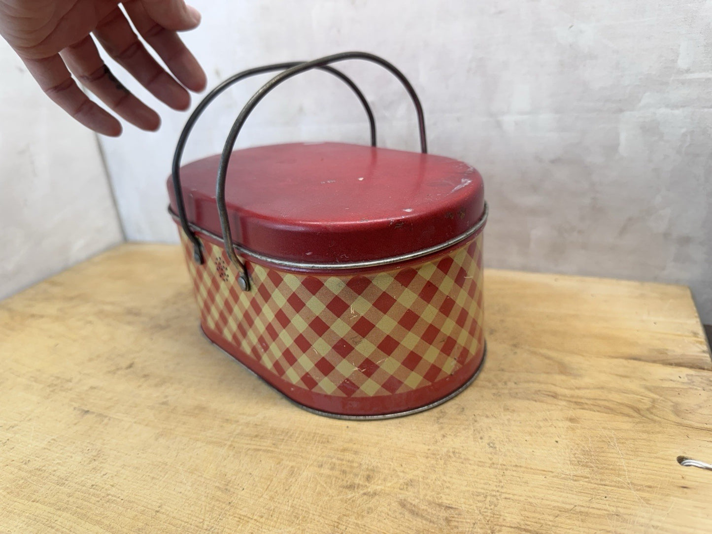 Vintage Plaid Lunch Box #S-1587