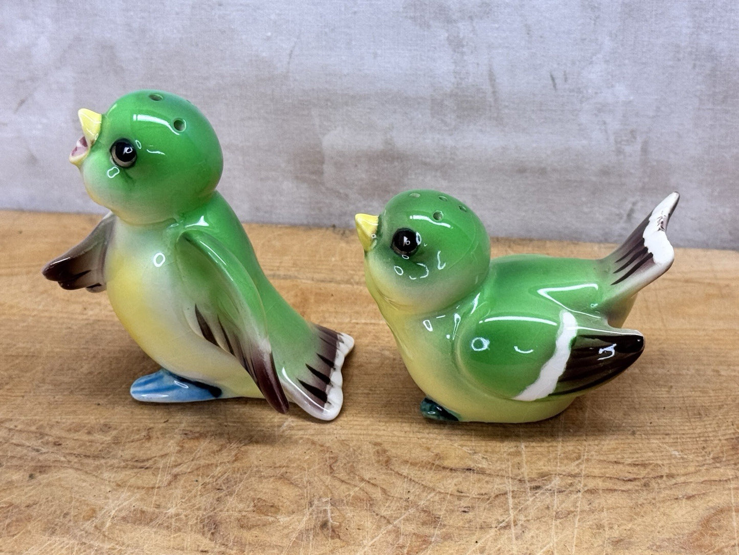 vintage bird salt and pepper shakers japan #1277