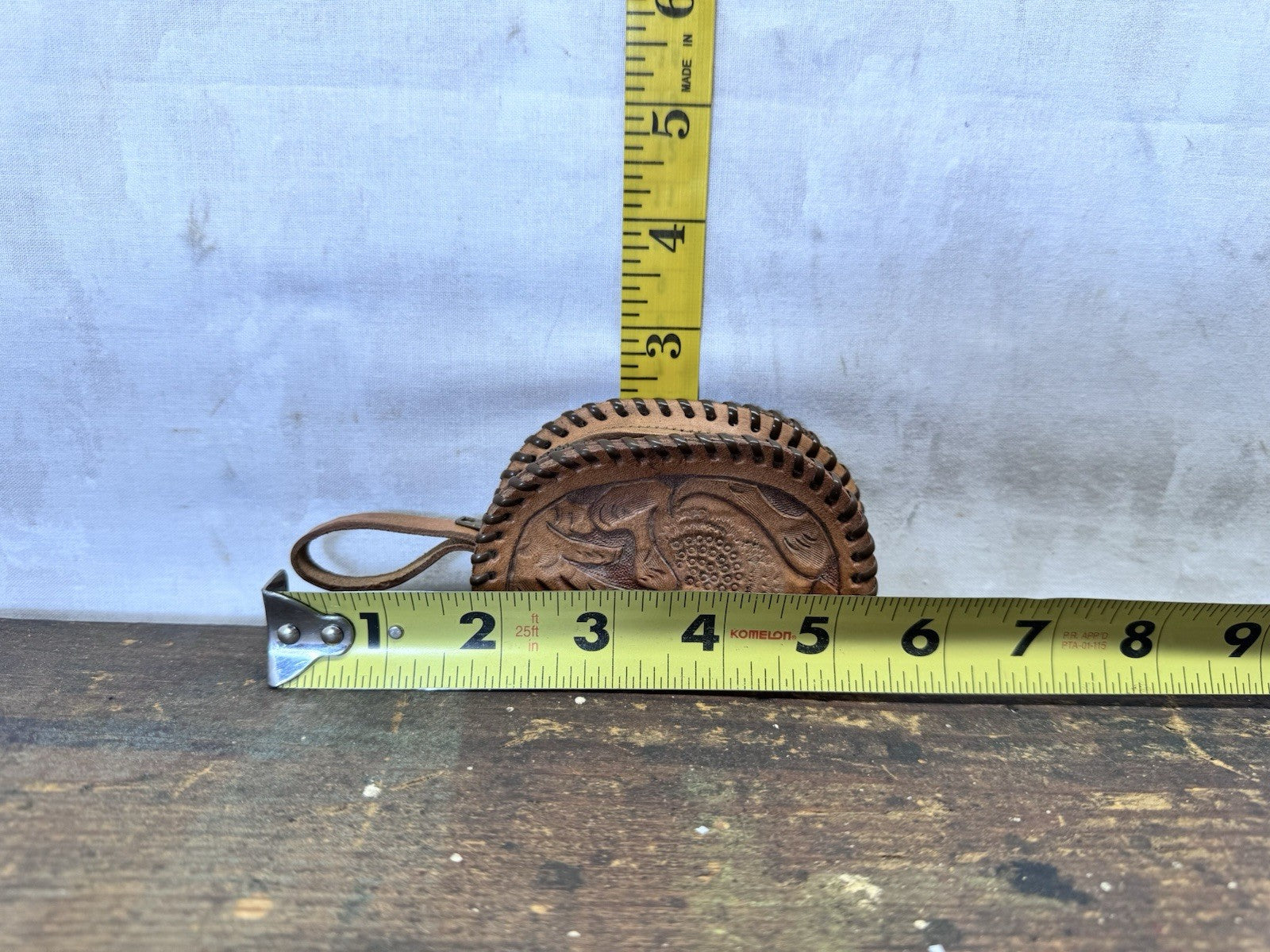Leather Small Coin Purse Vintage #S-1821