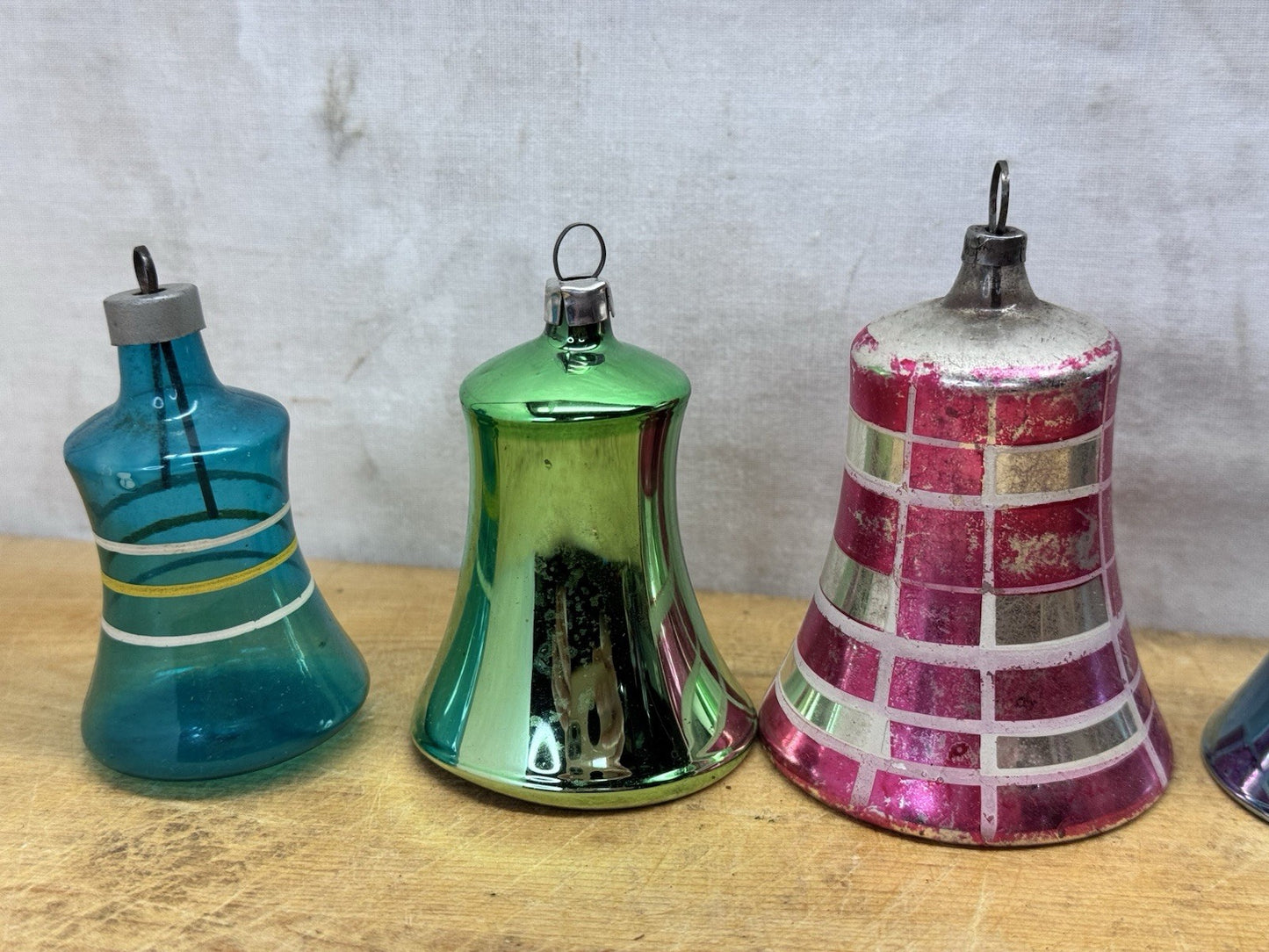 Antique 6 Bell Ornaments # 1272