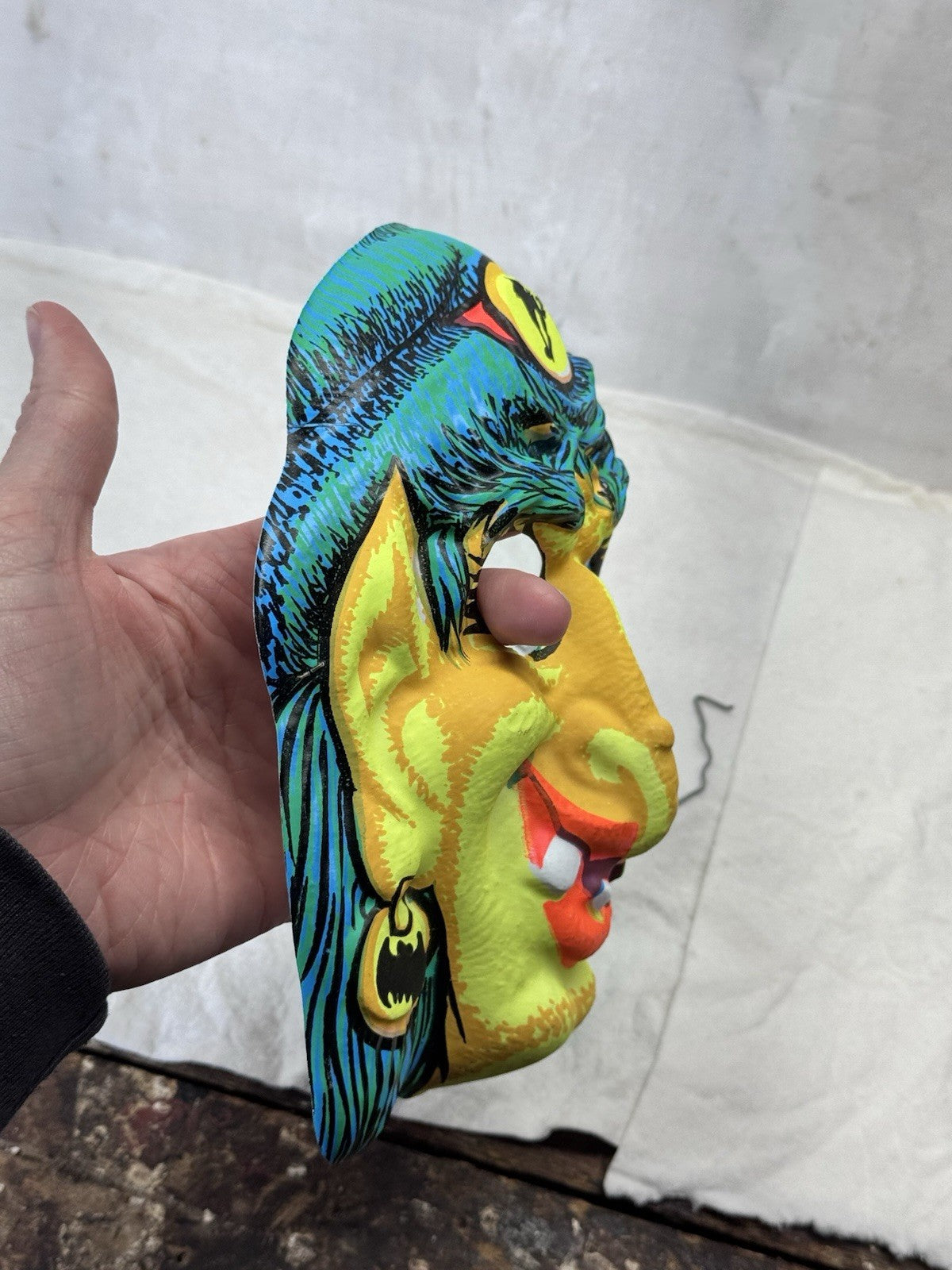 Vintage Glow Gypsy Witch Halloween Mask #S-1968