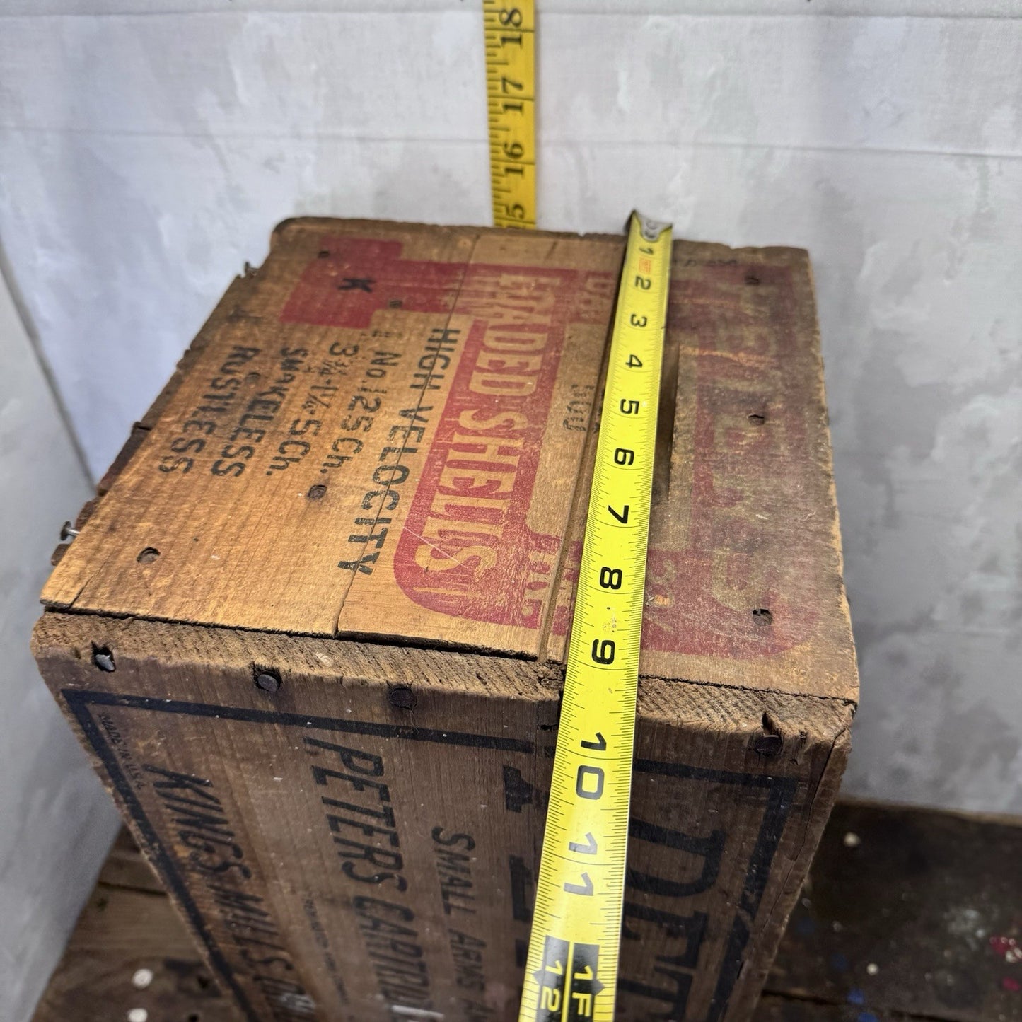 Peters Ammunition EMPTY Wooden Crate Vintage