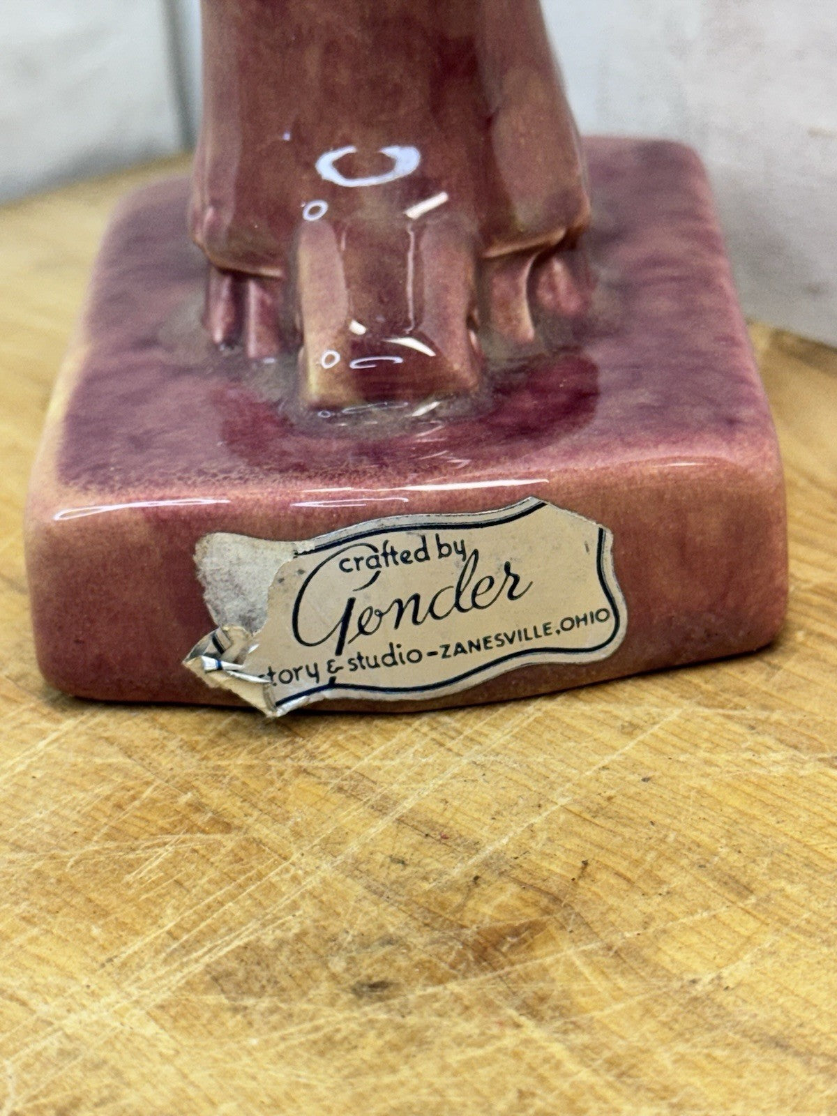 Gonder Deer Pottery Tall Vtg #1429
