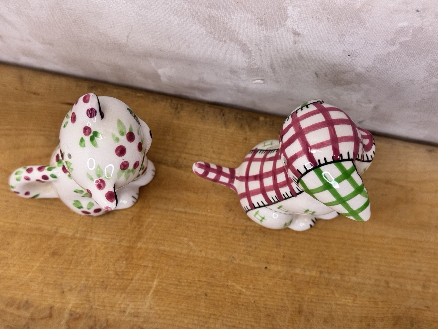 Cat And Dog Salt Pepper Shakers Japan #1143