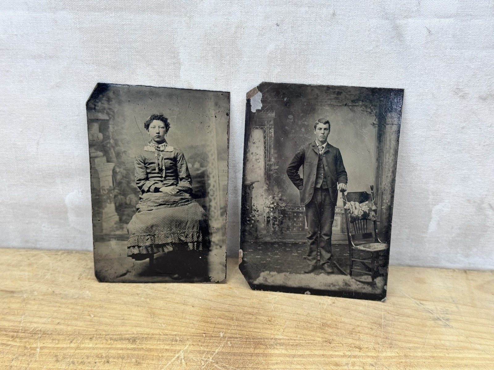 Tin Type Pictures Antique #1537