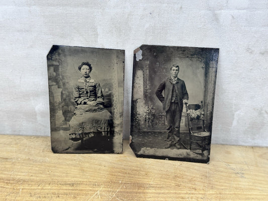 Tin Type Pictures Antique #1537