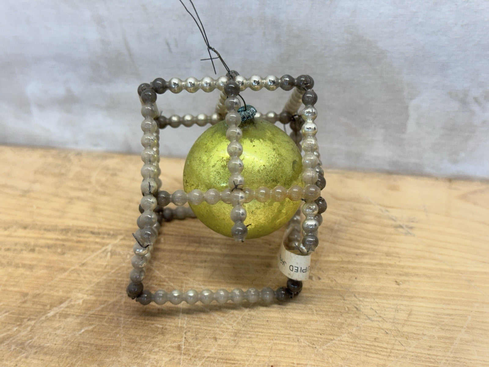 Occupied Japan Victorian House Glass Bead Ornament #1574