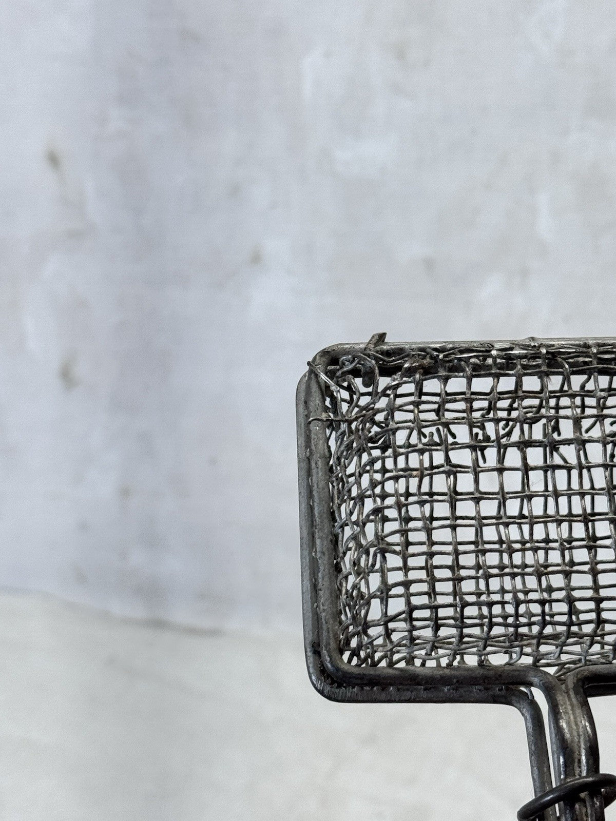 Wire Metal Vintage Soap Saver Wooden Handle
