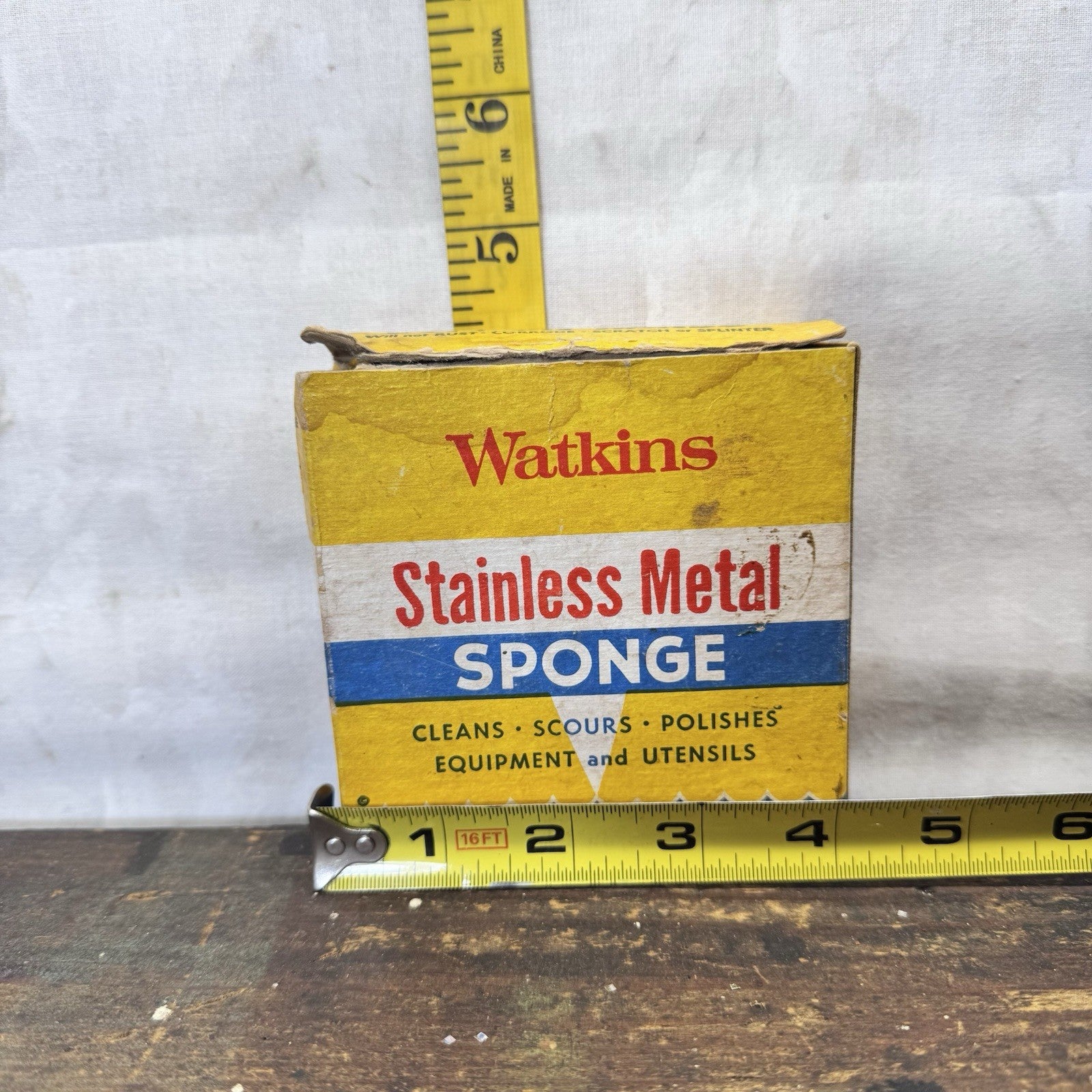 Watkins Stainless Metal Sponge NOS Vintage