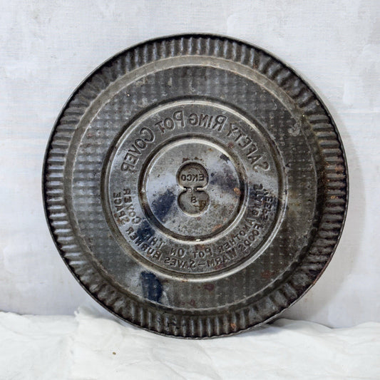 Safety Ring Pot Cover Vintage Metal