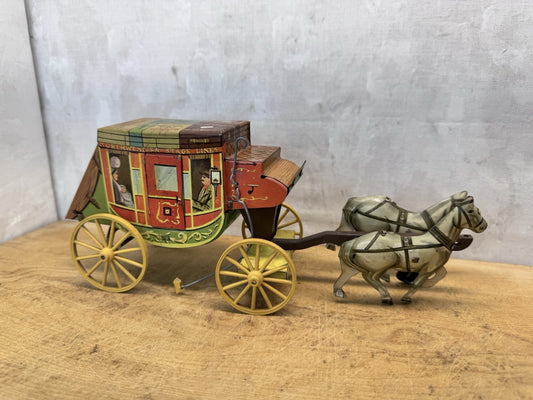 1950's Northwestern Stage Lines Stagecoach Tin Toy #S-1601
