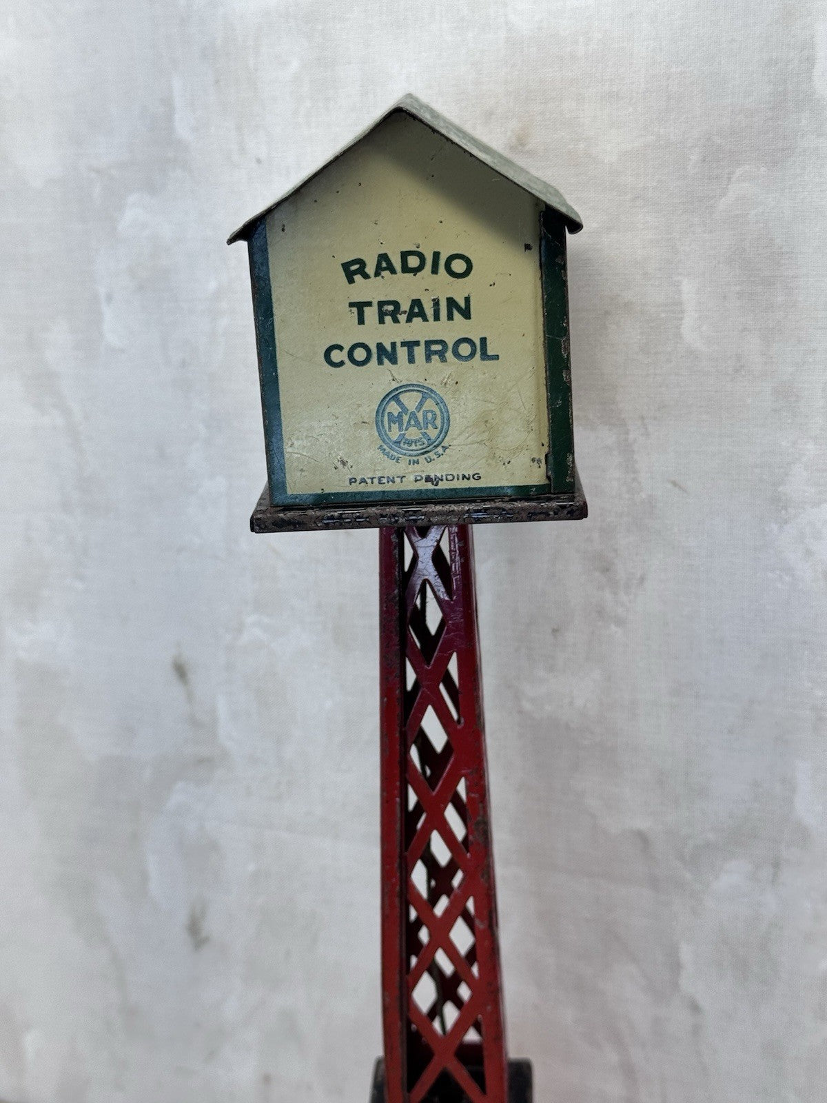 Vintage Marx Radio Train Control Tower No. 7 Tin Litho #S-1607