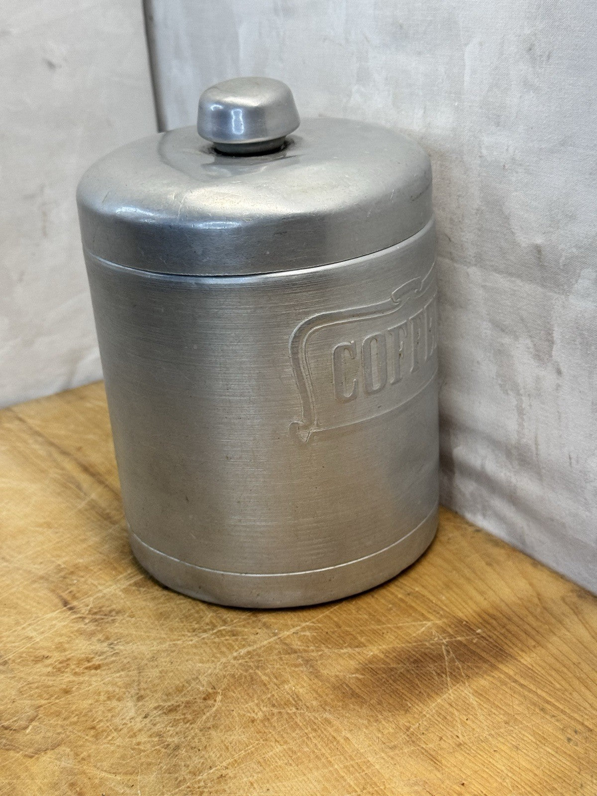 Heller Hostess Ware Coffee Silver Canister vtg #1291