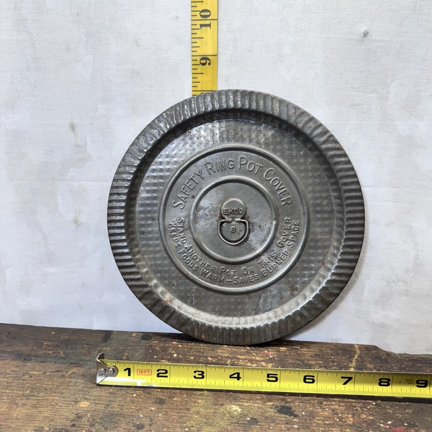 Safety Ring Pot Cover Vintage Metal