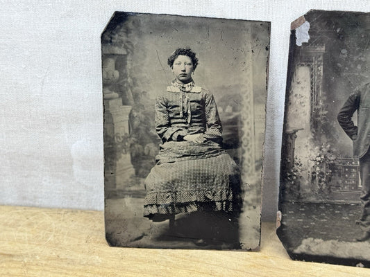 Tin Type Pictures Antique #1537