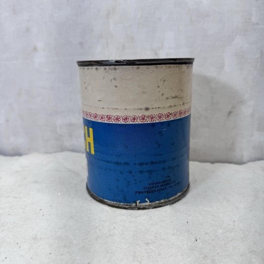 Quaker Bleach Tin Can Paper Label Vintage Empty