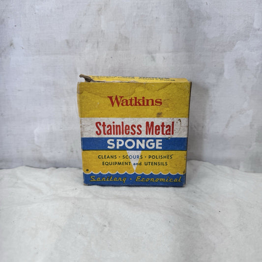 Watkins Stainless Metal Sponge NOS Vintage