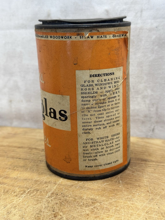 Metalglass Polish Tin Vtg #S-1565