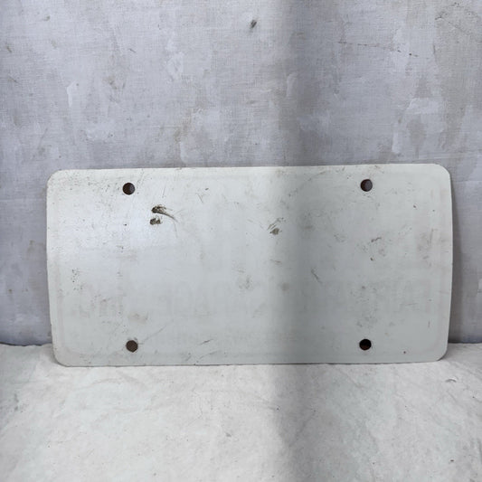 Laper Fairwater Wisconsin Garage Paper Dealership License Plate Vintage