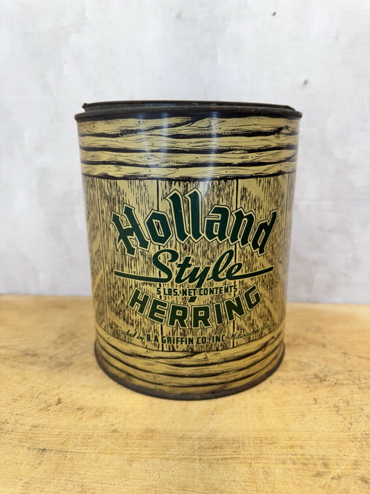 Holland Style Herring Vtg Tin  #S-1611