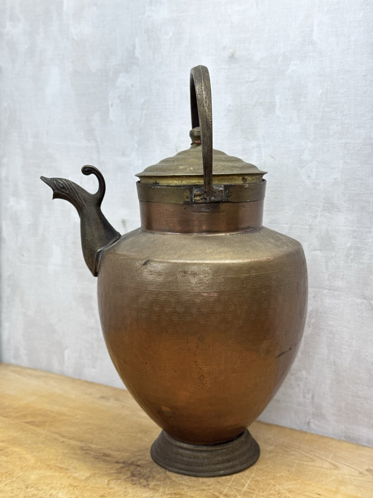 Amphora Copper Jug with Brass Spout 1900-1920 Antique #1160