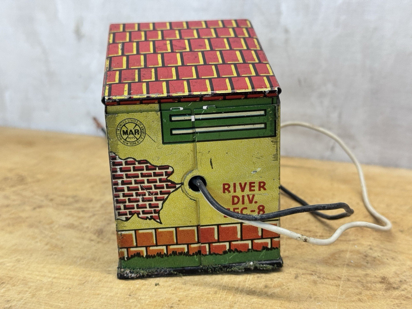 Vtg Marx 1614 Railroad River Div. Sec 8 Tin Litho Dump Station #S-1609