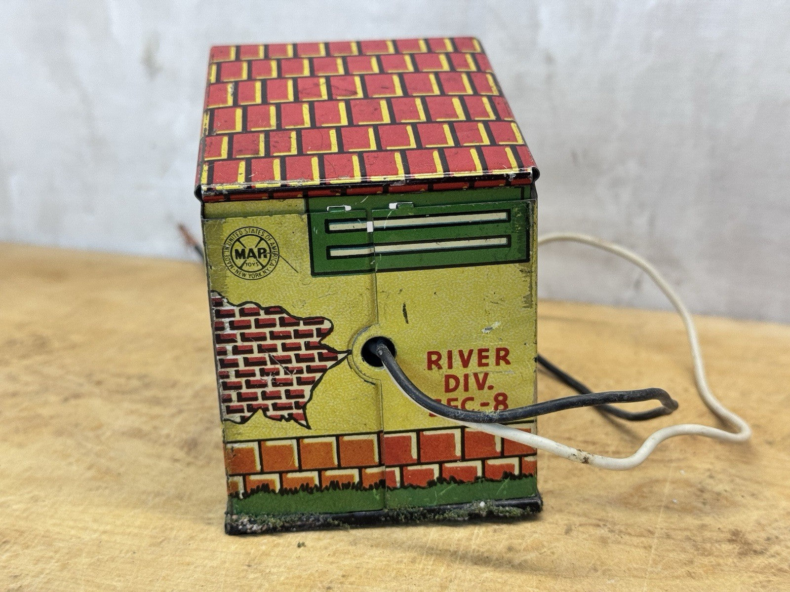 Vtg Marx 1614 Railroad River Div. Sec 8 Tin Litho Dump Station #S-1609