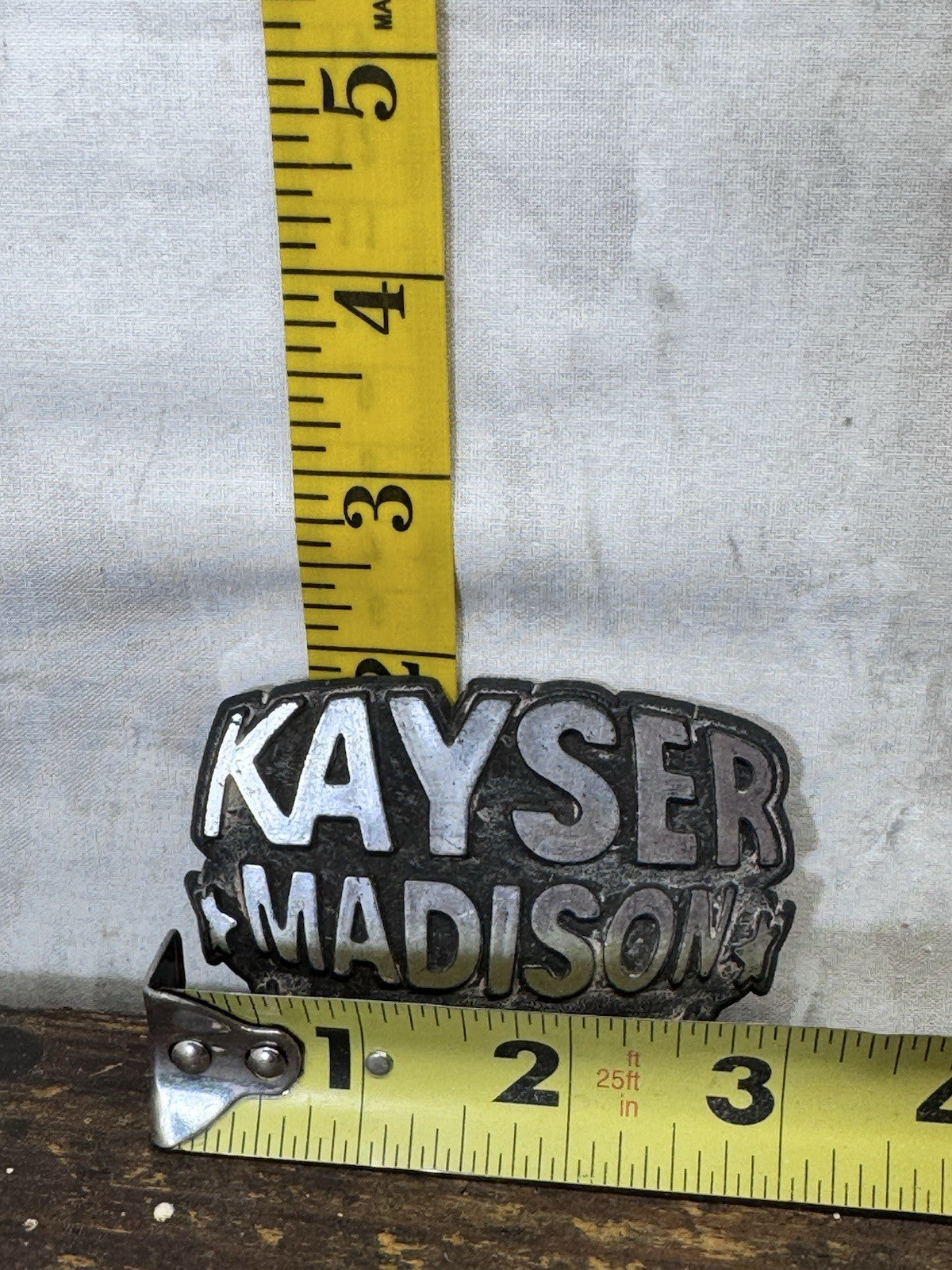 Kayser Madison Wisconsin Vehicle Badge Vintage #1859